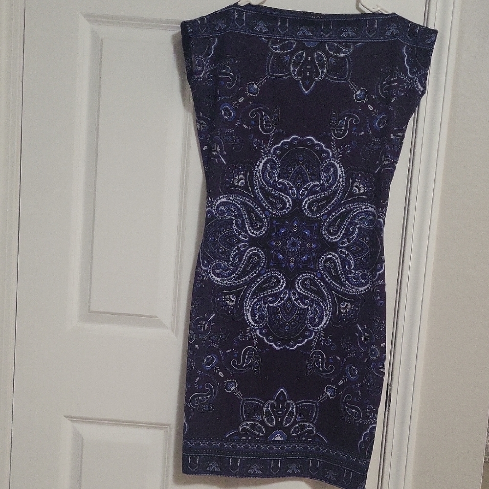 Elegant Purple Patterned Dress